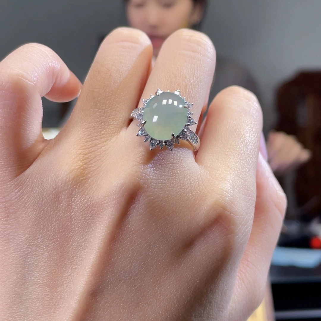 翡翠银S925镶嵌颈饰