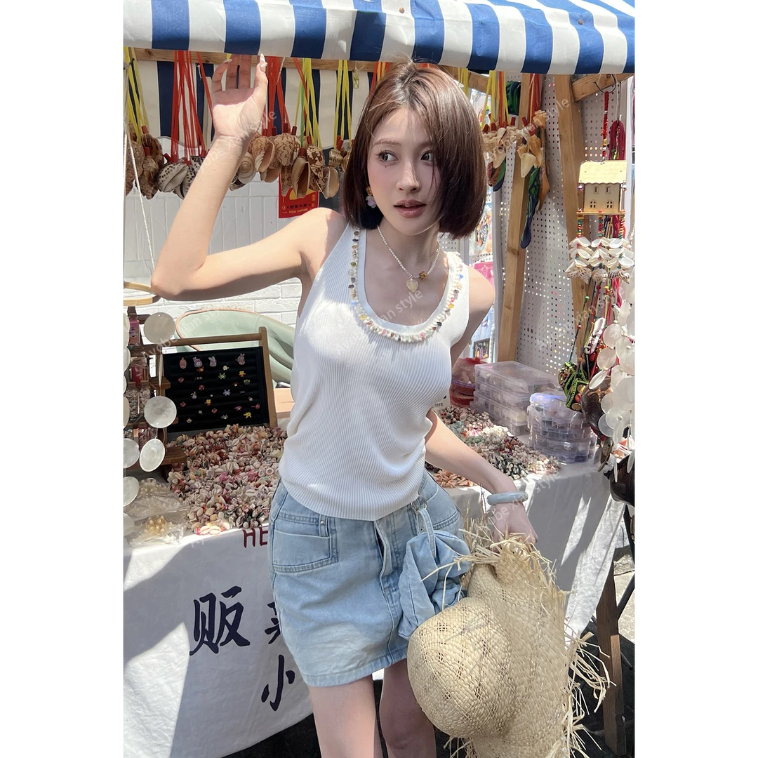 【Ayobe】时间的海&纯欲甜酷风复古色系发圈牛仔裙2025新款宝藏单品