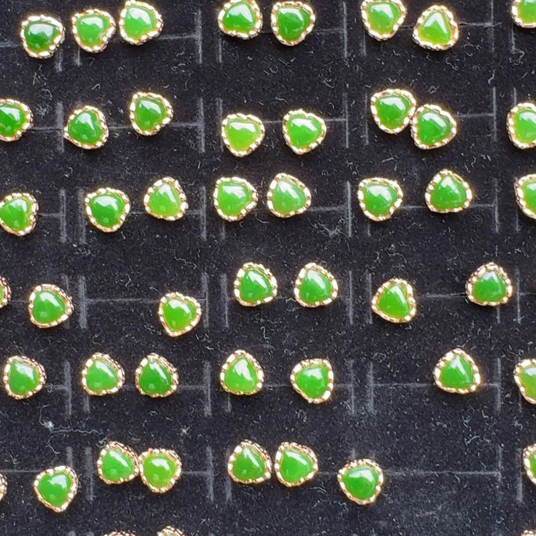 和田玉银S925镶嵌耳饰多样性发货拍一发一