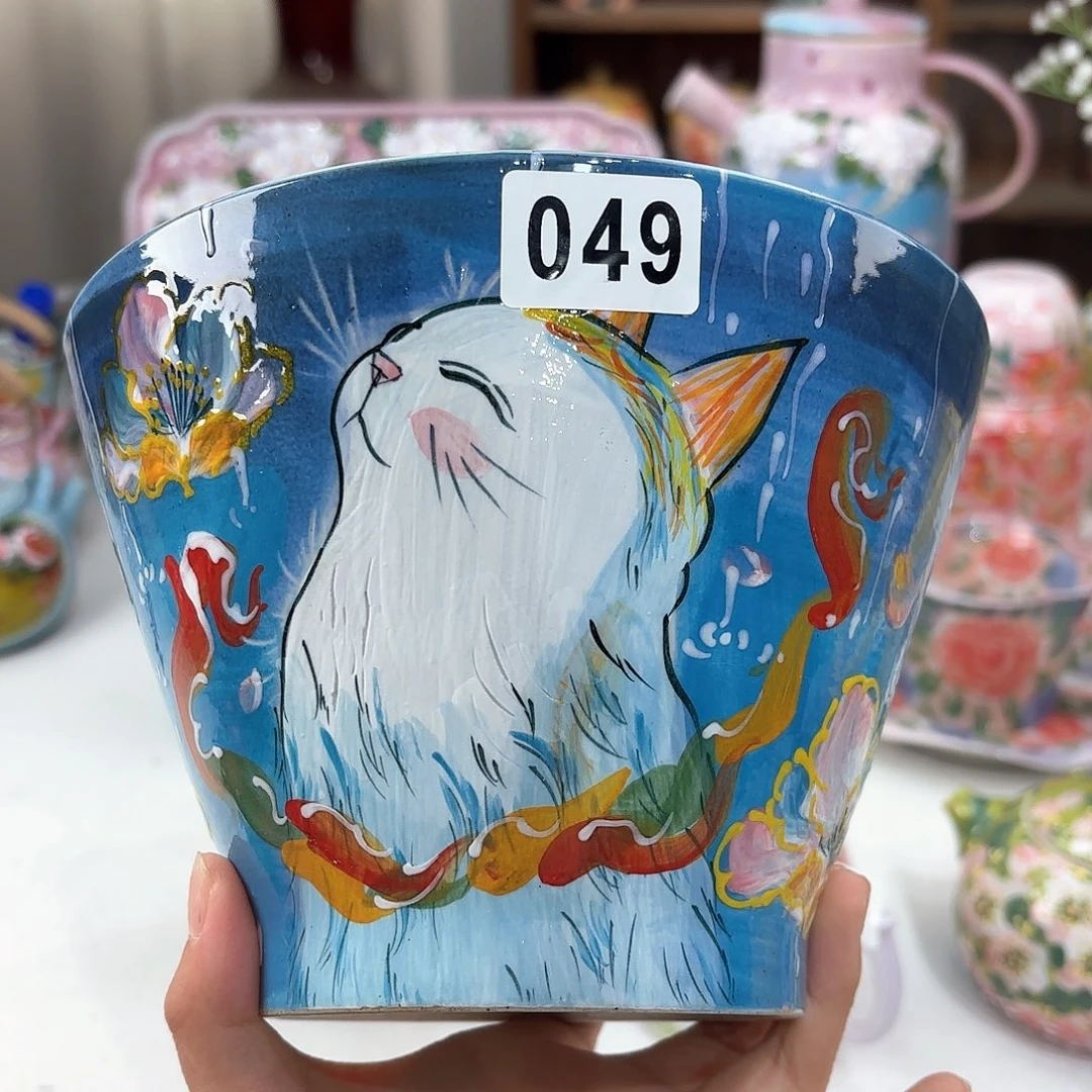 景德镇手绘高温釉下彩陶瓷茶具