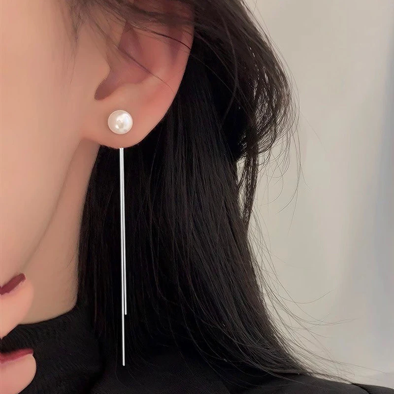 925银银制品 春夏高级感耳饰S925纯银不过敏养耳洞施家珠耳钉耳坠