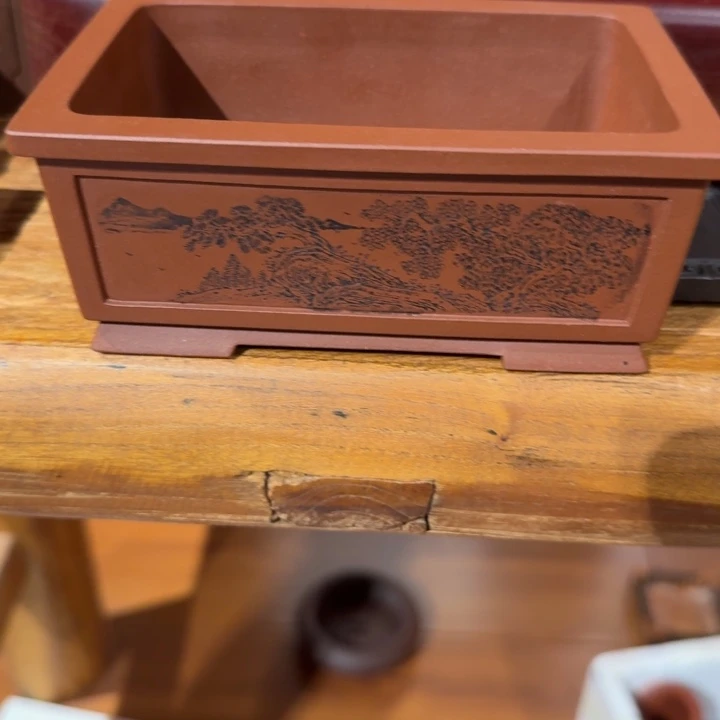 我***来紫砂花盆全手工制作