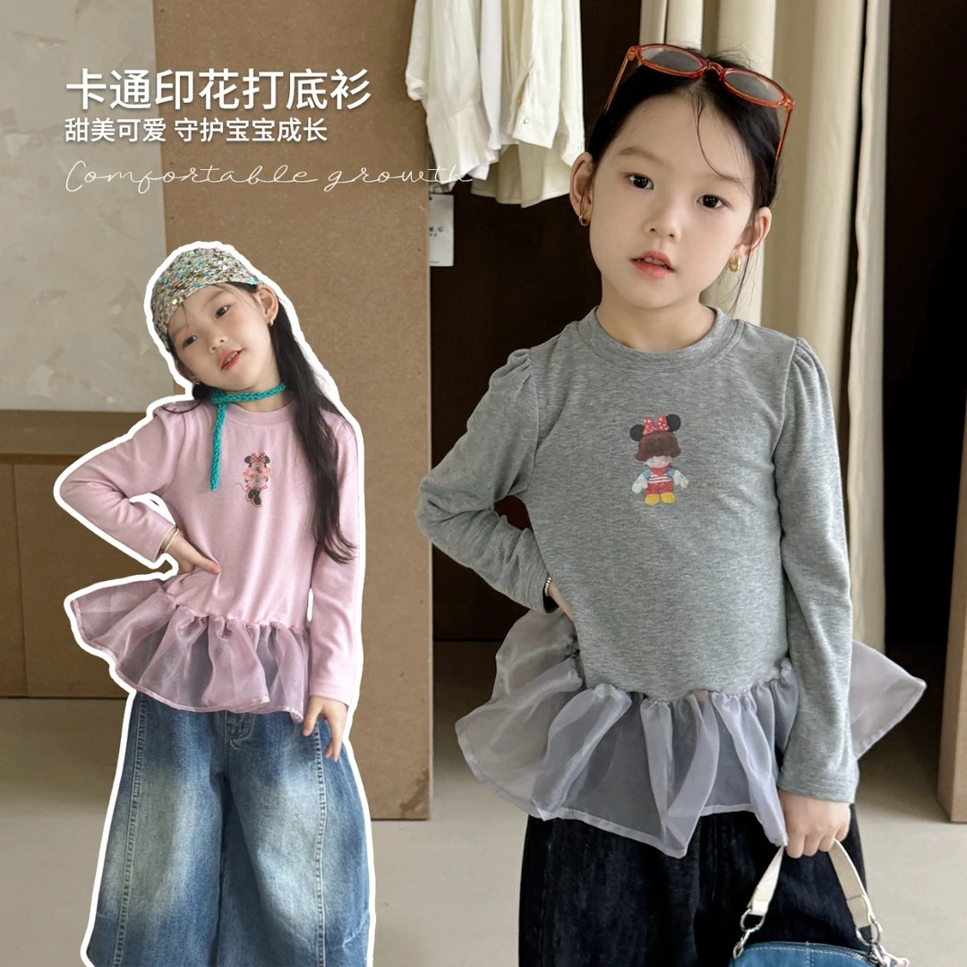 【大小卷】秋季新款女童可爱卡通印花长袖T-27041