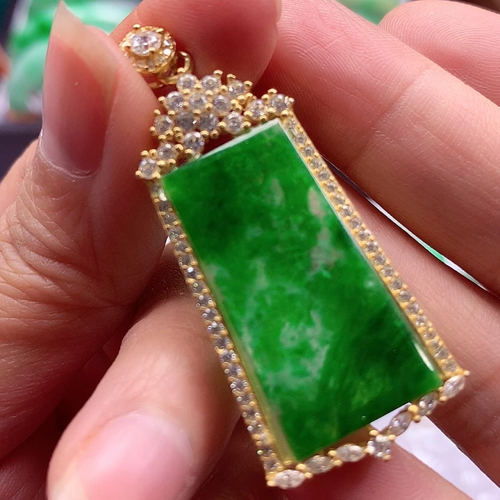 颈饰银S925镶嵌翡翠翡翠