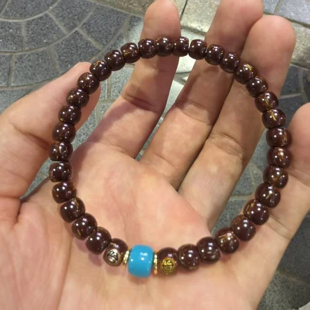 【老胡严选】23 G75823-紫金鼠鼠尖升级款手串-多样性发其一-7＊6mm