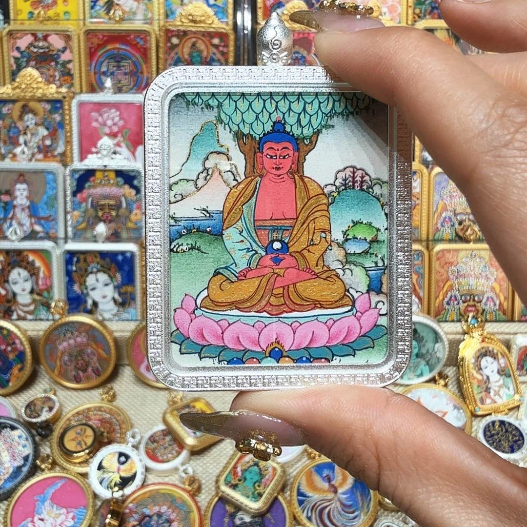 吊坠喜缘纯手绘唐卡非遗文化