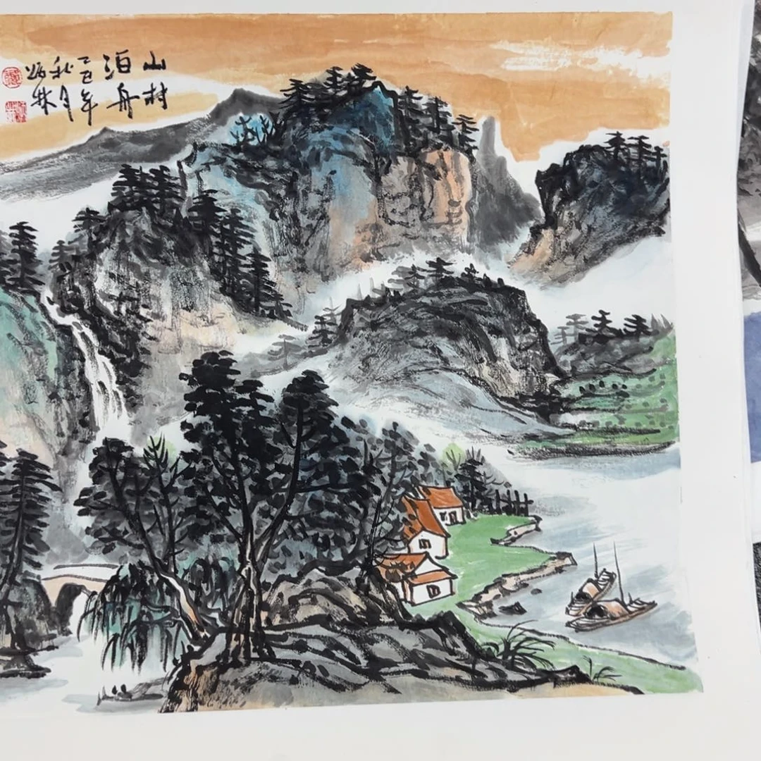 国画绘画作品多次参加