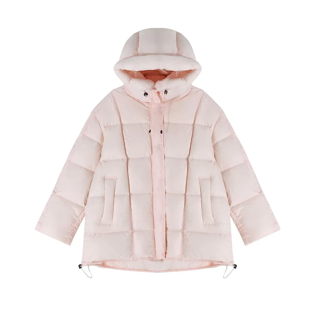 8881  2024新款云感泡芙90白鸭绒连帽羽绒服