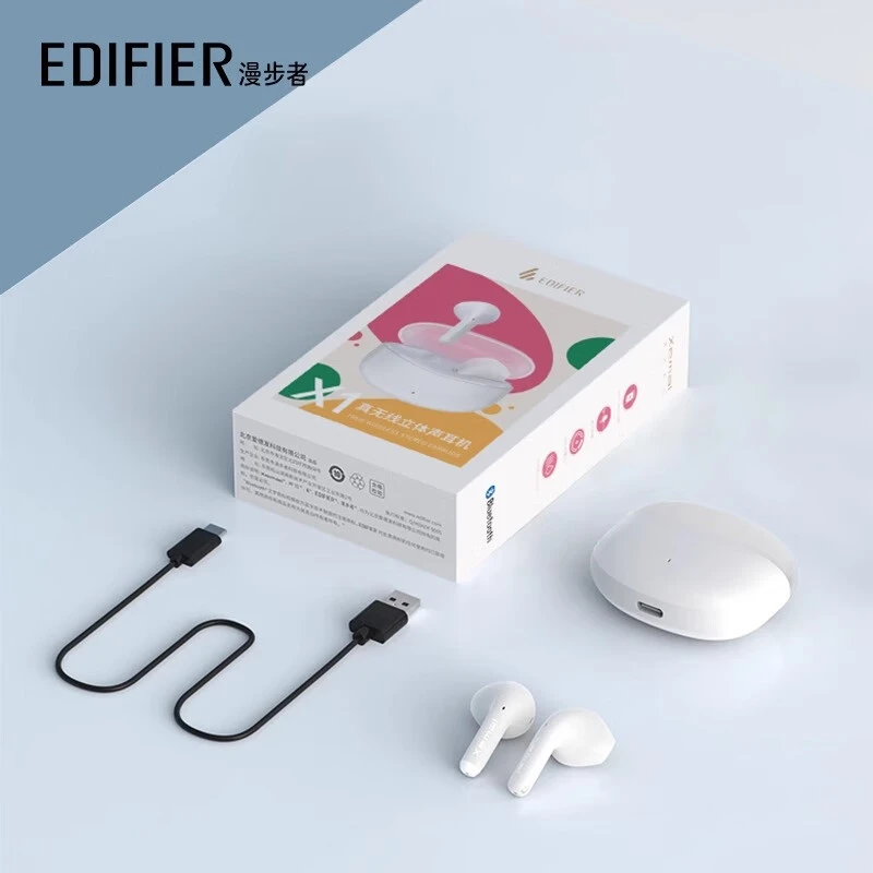 漫步者X1蓝牙耳机真无线半入耳式运动新款2023版适用于苹果华为等