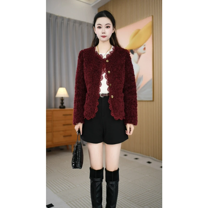 【艾丝琪】冬季短外套百搭保暖时尚通勤修身显瘦女士外套M-2XL