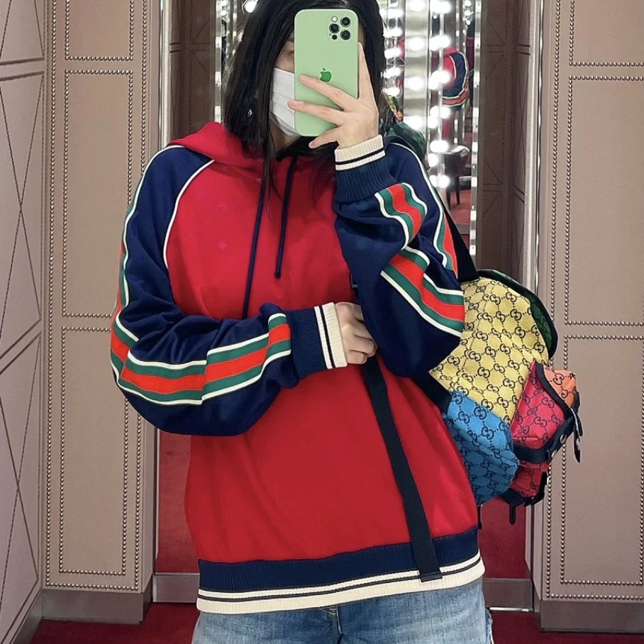 未使用 GUCCI/古驰 全新带吊满印logo卫衣/s码/E0332