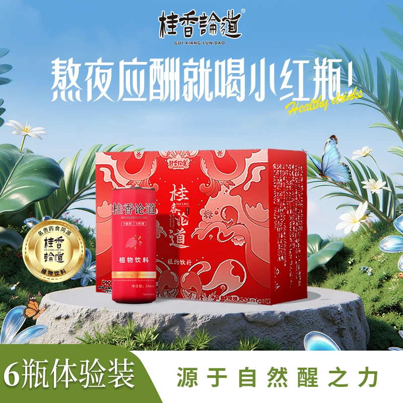 （6瓶体验装）桂香论道植物饮料商务应酬宿醉加班熬夜常备