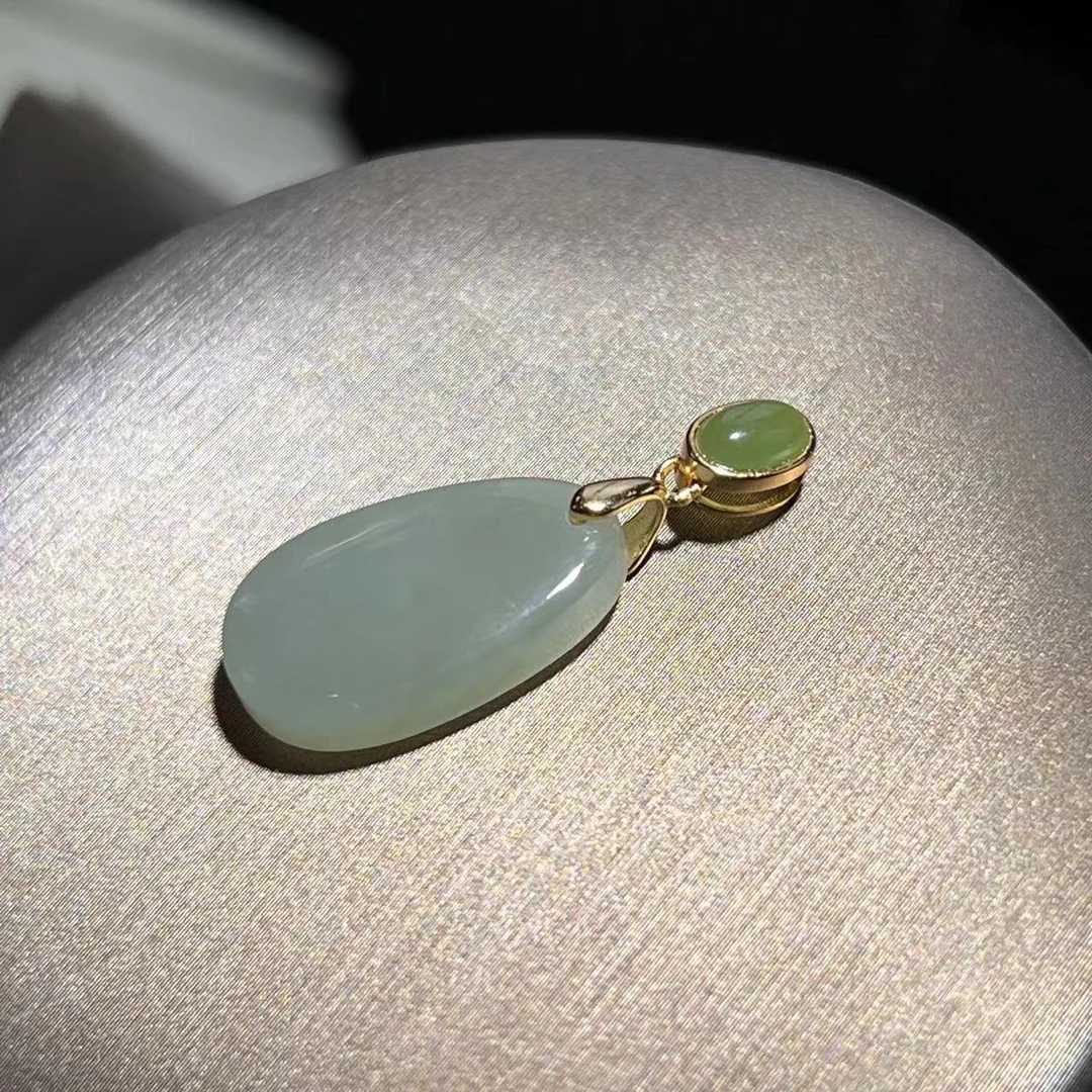 【略懂珠宝】S925和田玉晴水吊坠 KT24040532