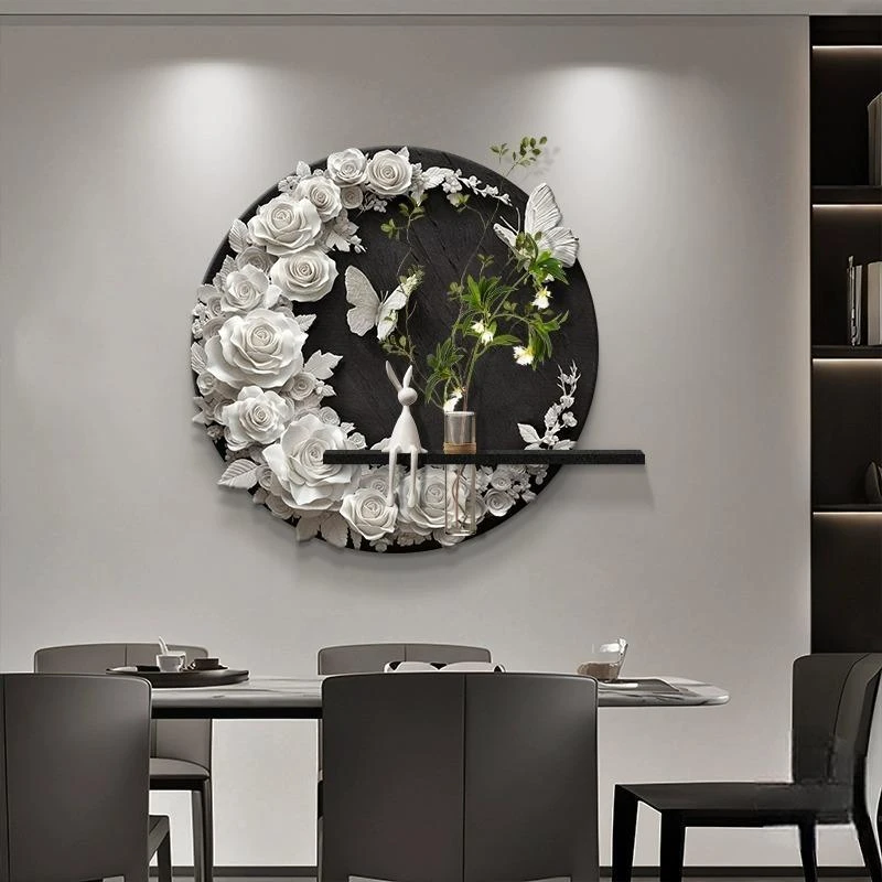 水培绿植餐厅装饰画2025新款简约高级感客厅壁画玄关过道花卉挂画