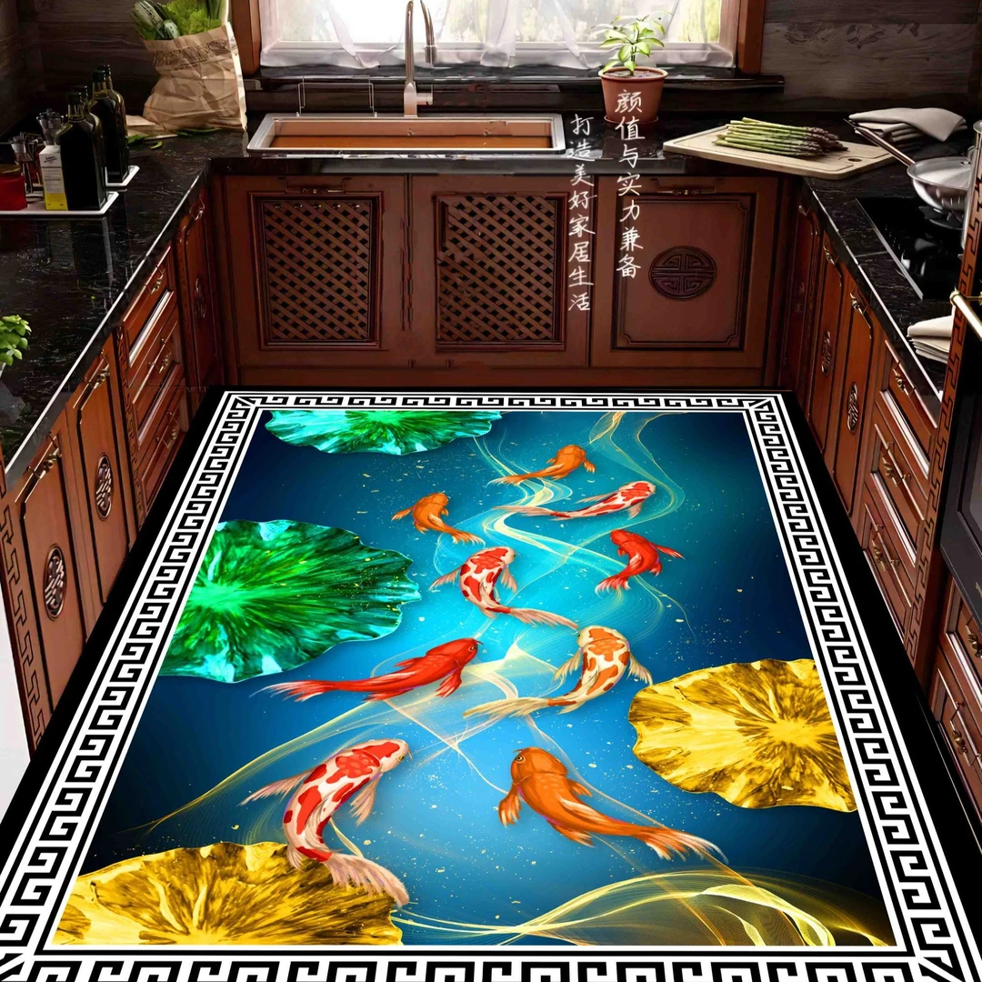 防滑吸水厨房专用防油地垫硅藻泥家用大尺寸垫子厨房专用地垫