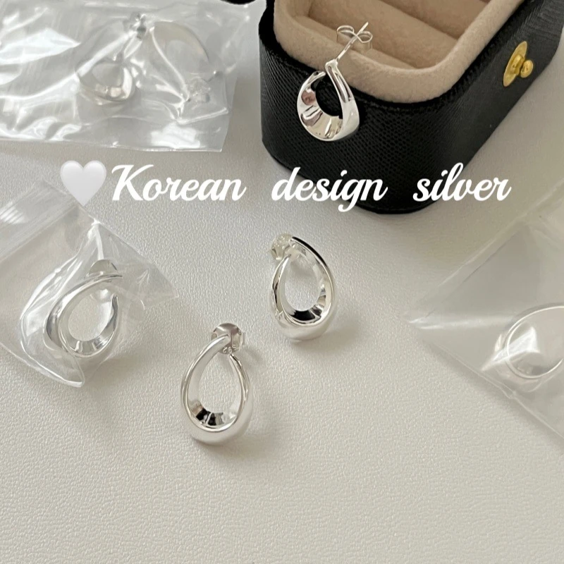 925银玻璃耳饰 lulu韩版ins风小众精致高级感简约设计耳饰 S925银