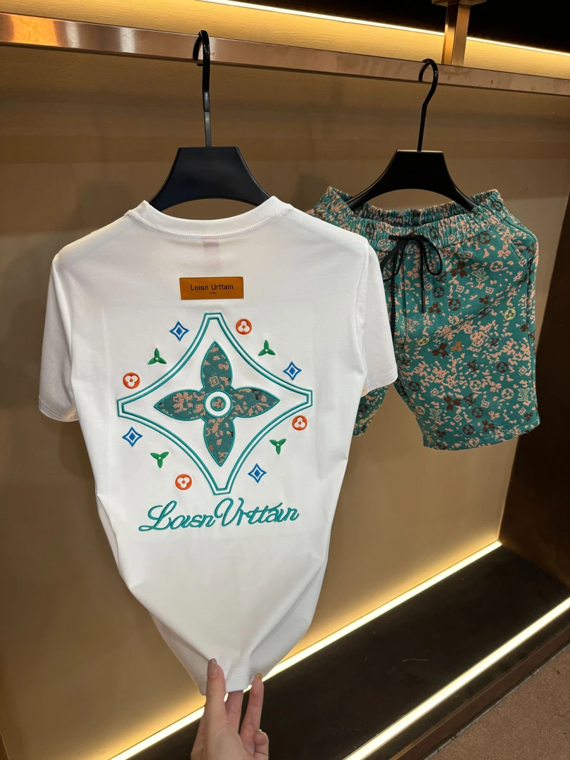 男士夏季新款轻奢休闲百搭修身时尚套装N3693