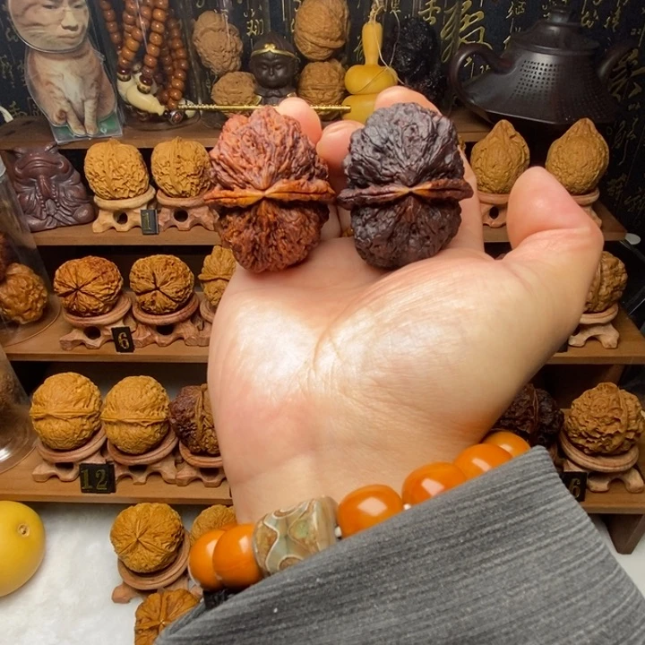 核桃把件小*金刚佛手云铁