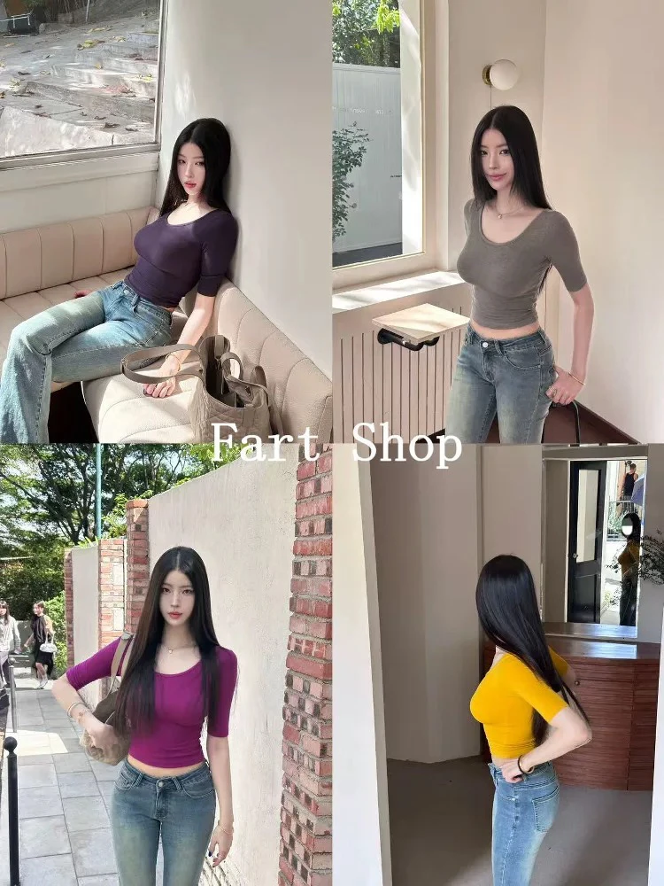 7059一升屁/单品万半袖弹力上衣