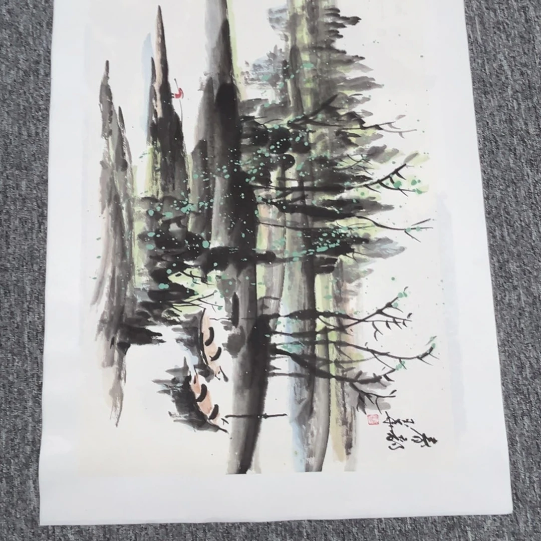 国画绘画作品多次参加全国68.45