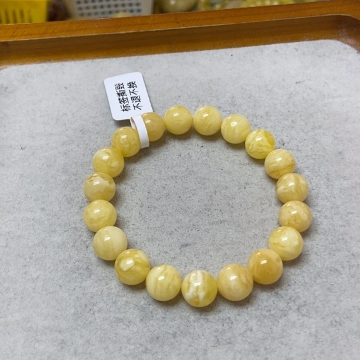蜜蜡未镶嵌裸石手串