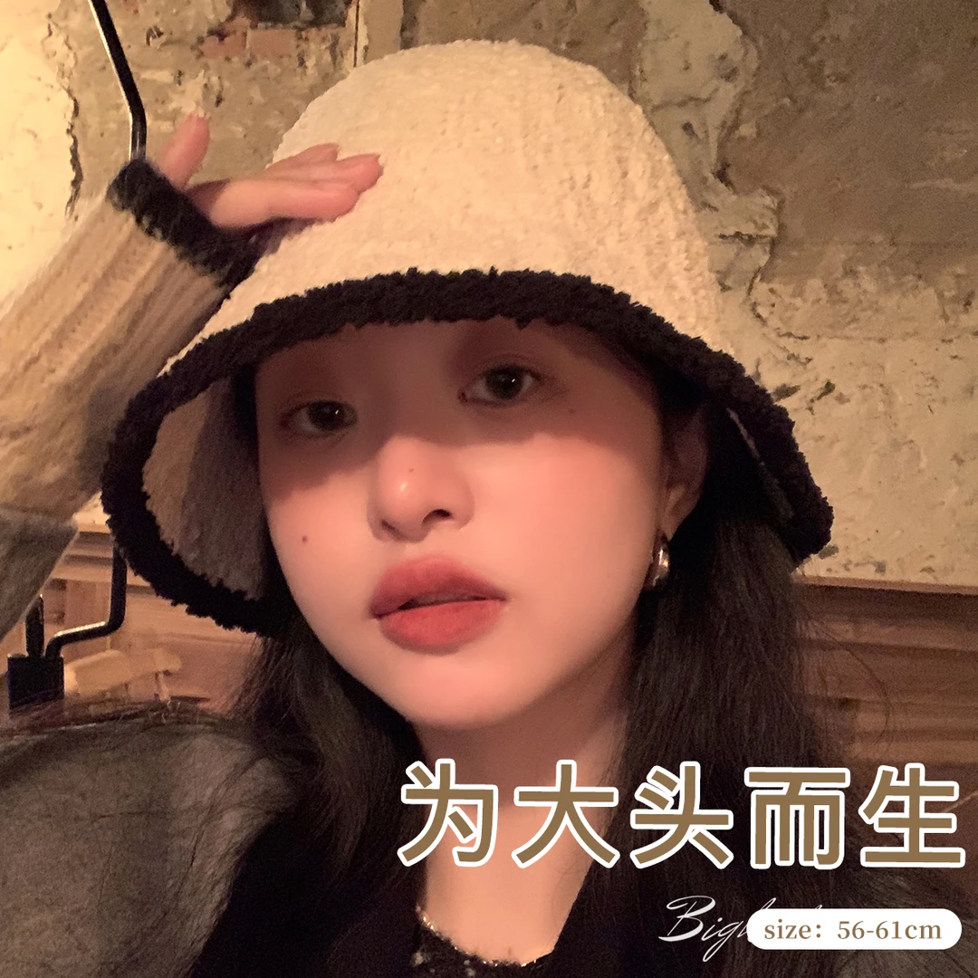【开年大促】大头围鱼夫女帽子渔夫帽大圆脸适合的秋冬季大头围