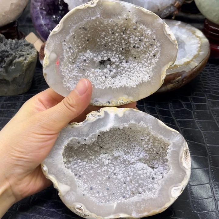 水晶珠宝半成品未镶嵌白牙软盆