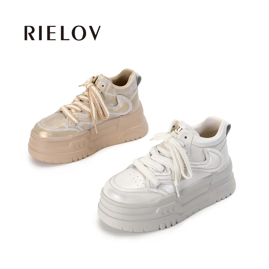 【RIELOV奶茶】 时尚厚底增高6cm潮流百搭女士休闲鞋 9572-15【文文】