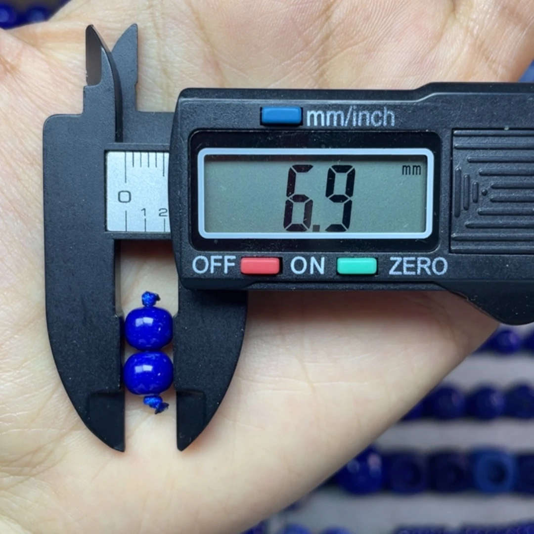 青金石未镶嵌6mm老型单珠配饰