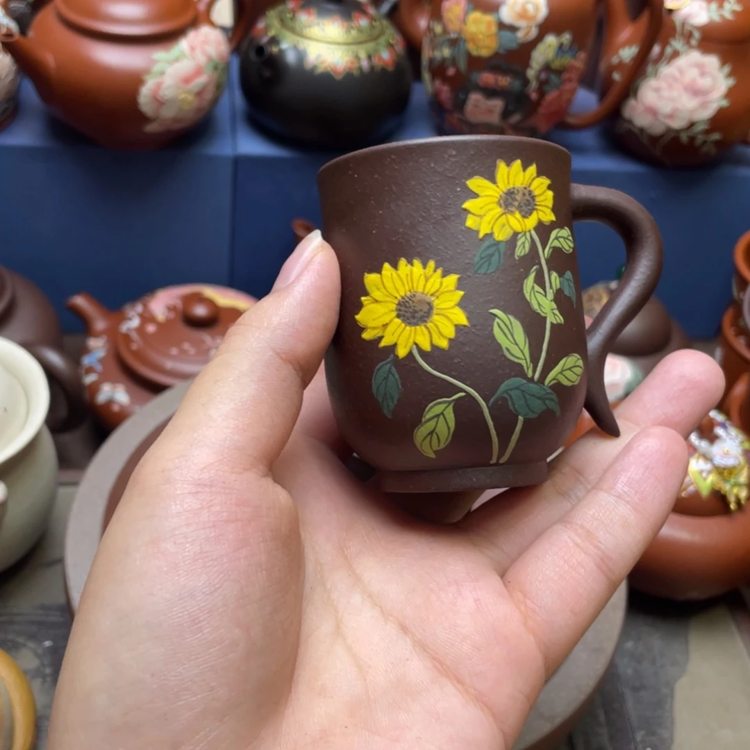 茶杯紫泥紫砂主人杯100c