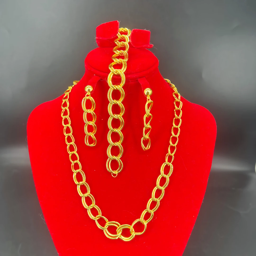 铜合金项链 #000430 Nipal 三件套素款时尚精美简约叠戴百搭