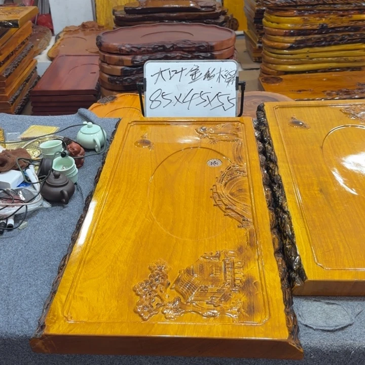 整板无拼接实木茶盘