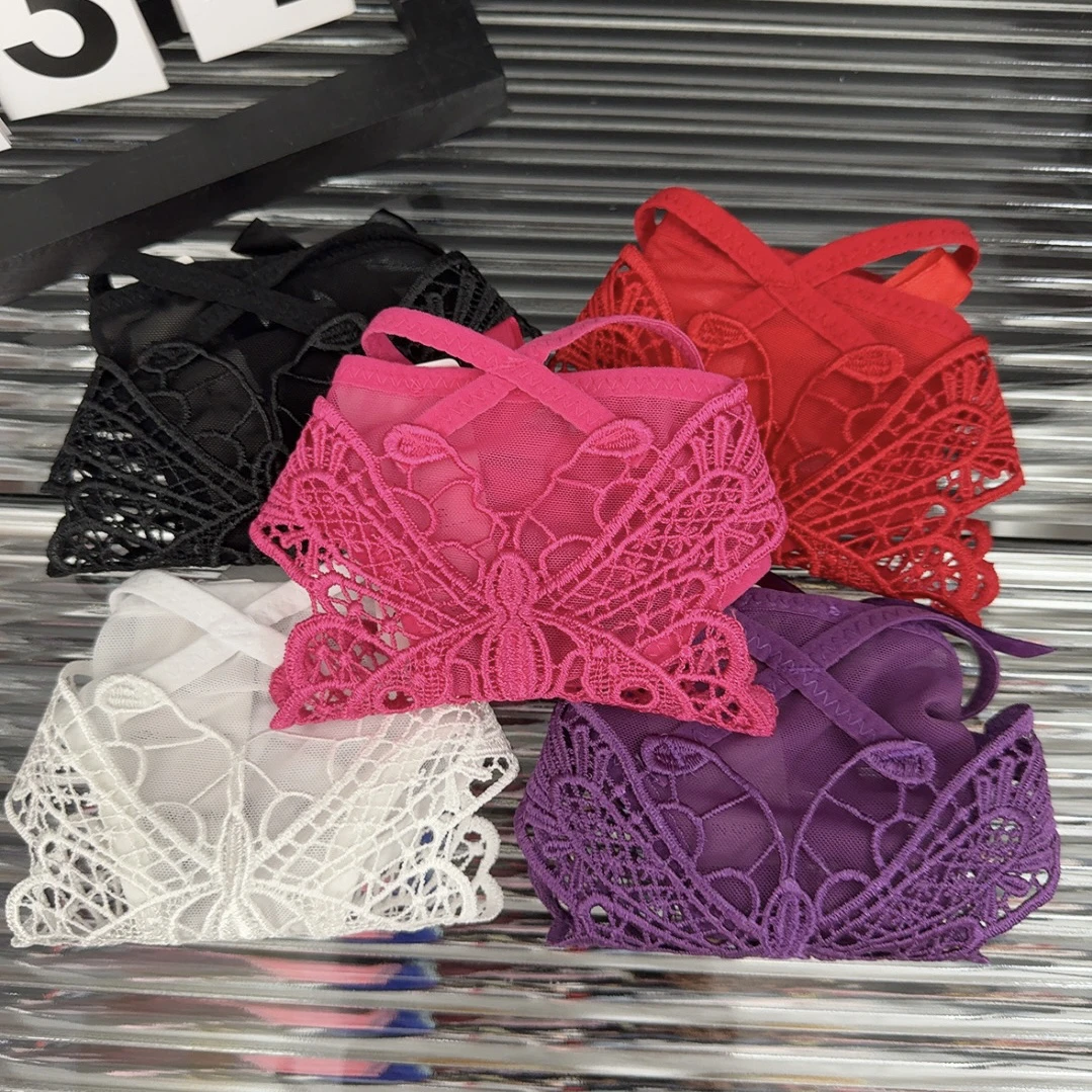 女士时尚潮流性感内裤 蝴蝶个性镂空