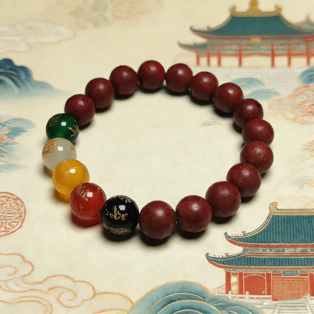 五路财神五财神手串天然香材古法手工合香珠手饰