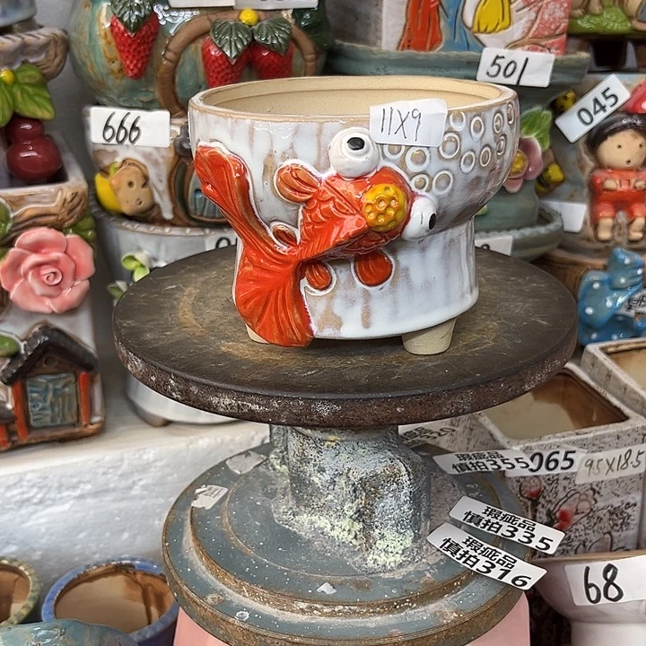 粗陶材质多肉花盆