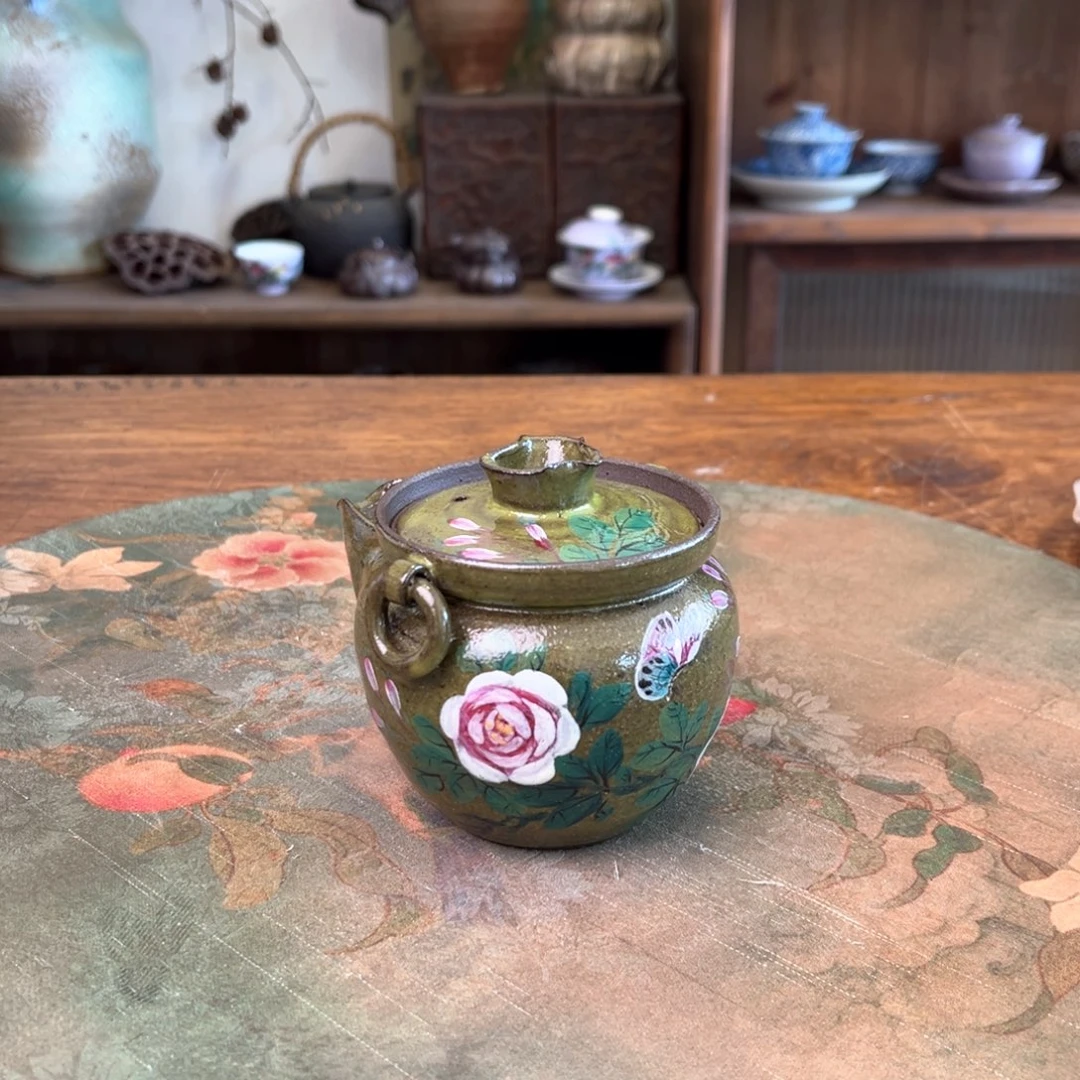 杯柴烧手工手绘陶瓷