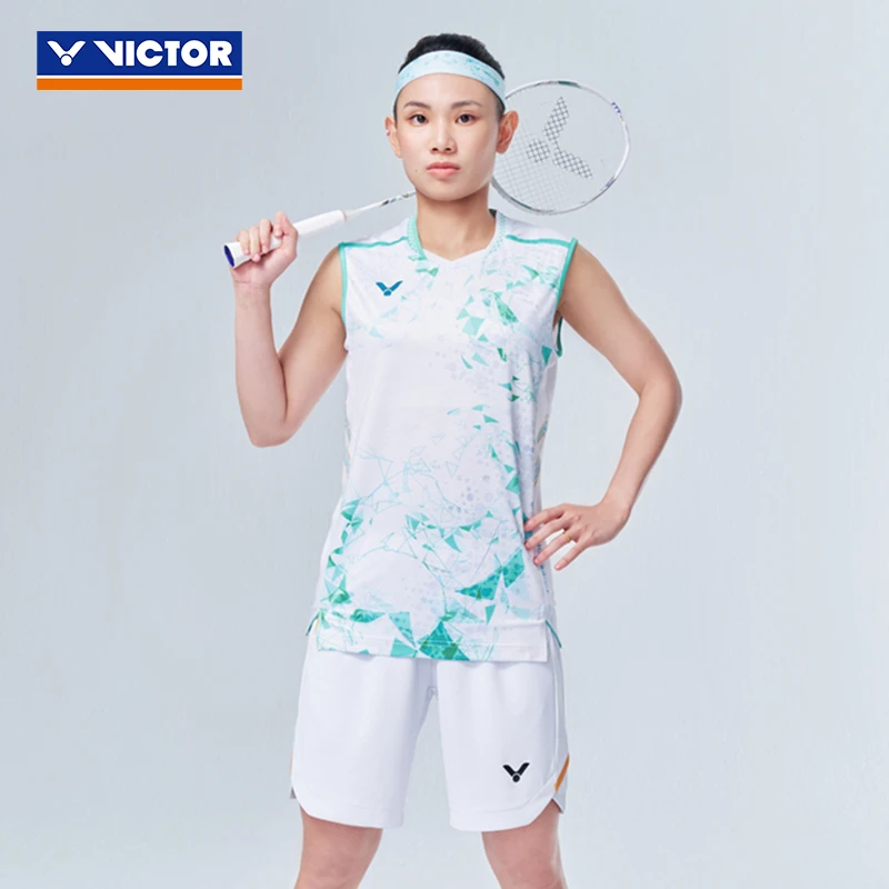 VICTOR胜利正品威克多青少年羽毛球服男女同款戴资颖T-50003TTY