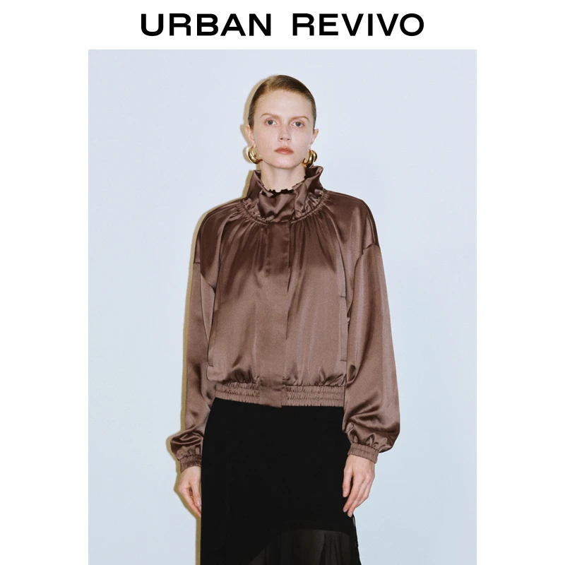 UR2025秋季新款女装时尚魅力设计感超宽松立领外套UWG150024