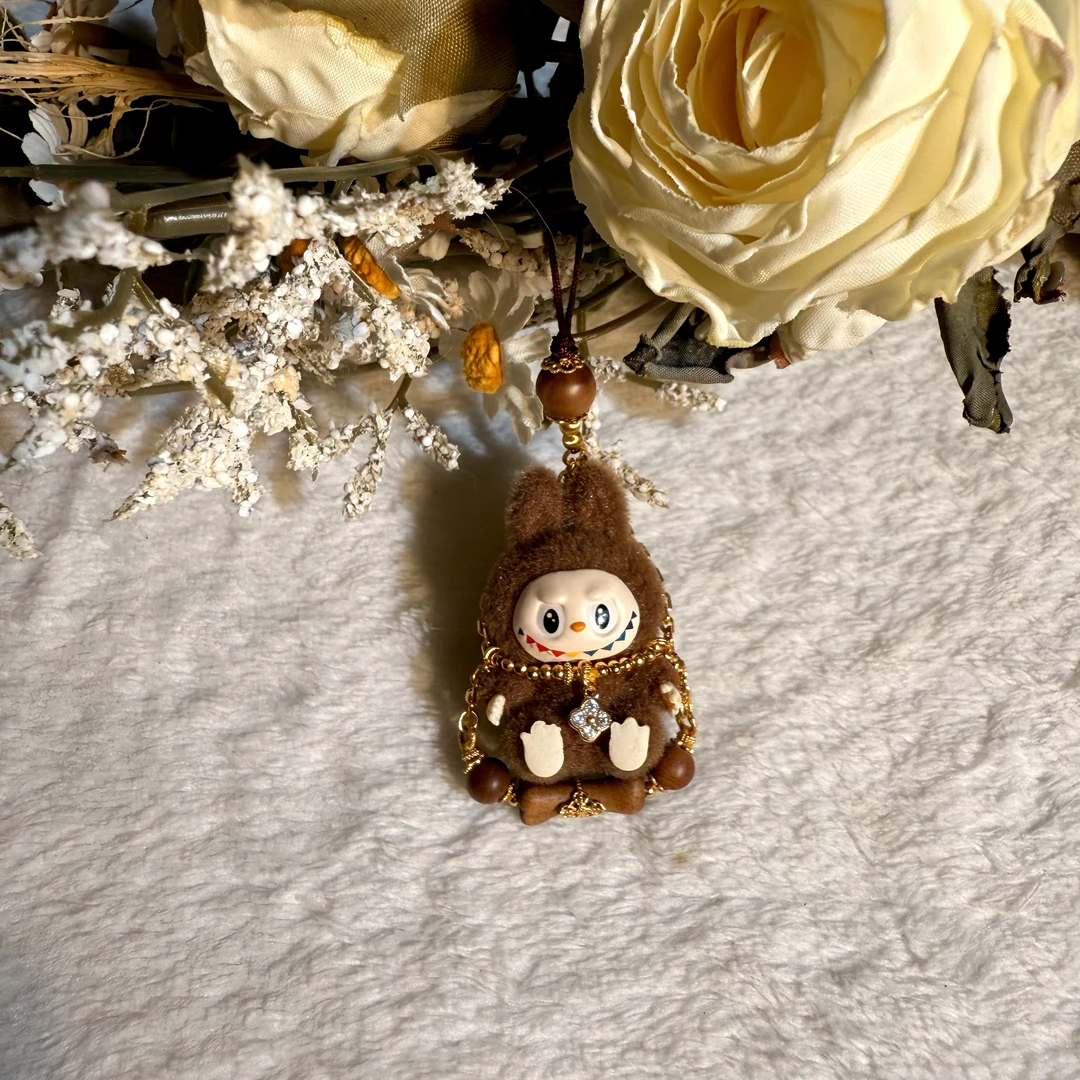 925银银制品 老山檀拉布布925银手机链