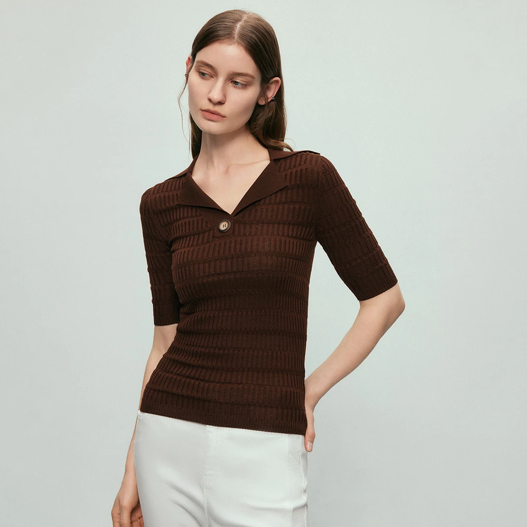 【籽言专属】舒适修身显瘦针织衫女2024秋季百搭气质V领套头衫