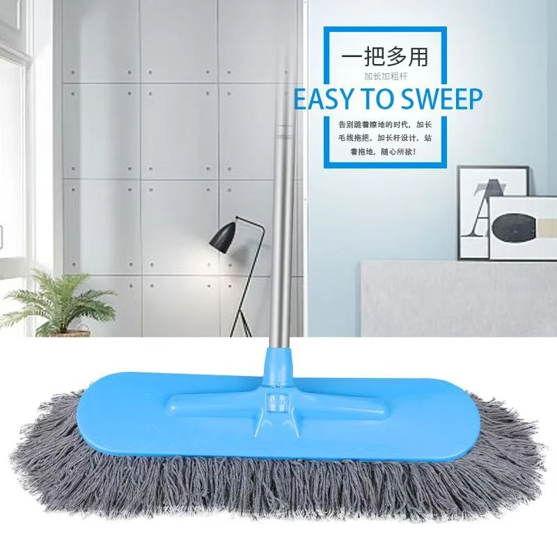 拖地拖把客厅酒店家用平板棉线拖把推干湿两用长款特厚拖大号