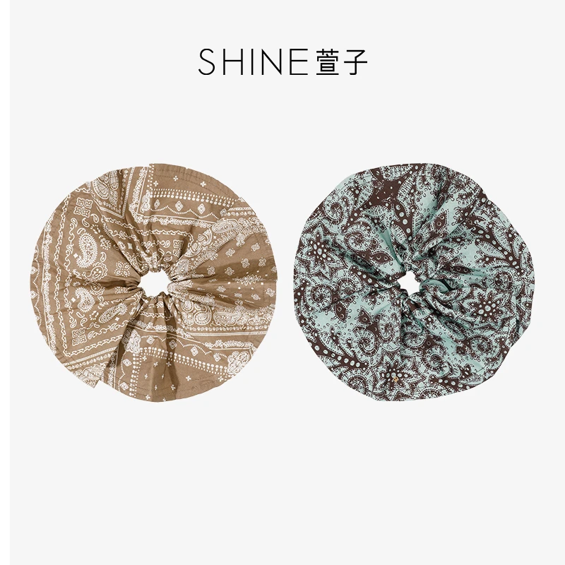 萱子摩登佩斯利系列优雅皮筋发圈异域风底色高弹皮筋束发稳固