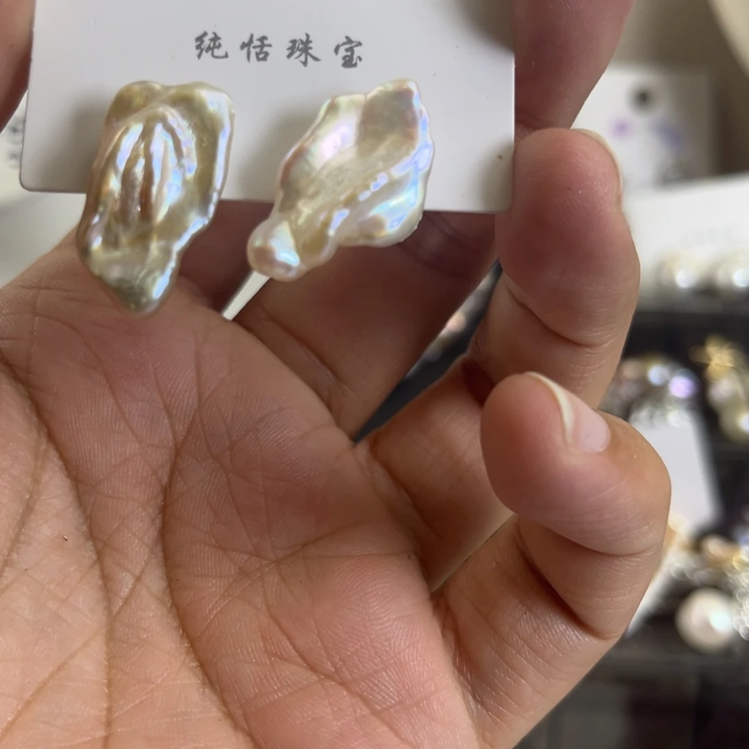 未镶嵌淡水珍珠耳饰【纯恬】