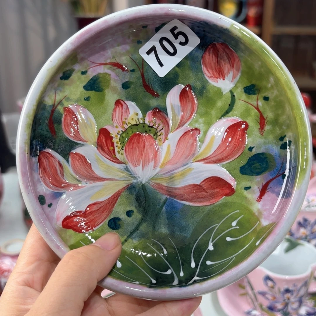 景德镇手绘高温釉下彩陶瓷茶具