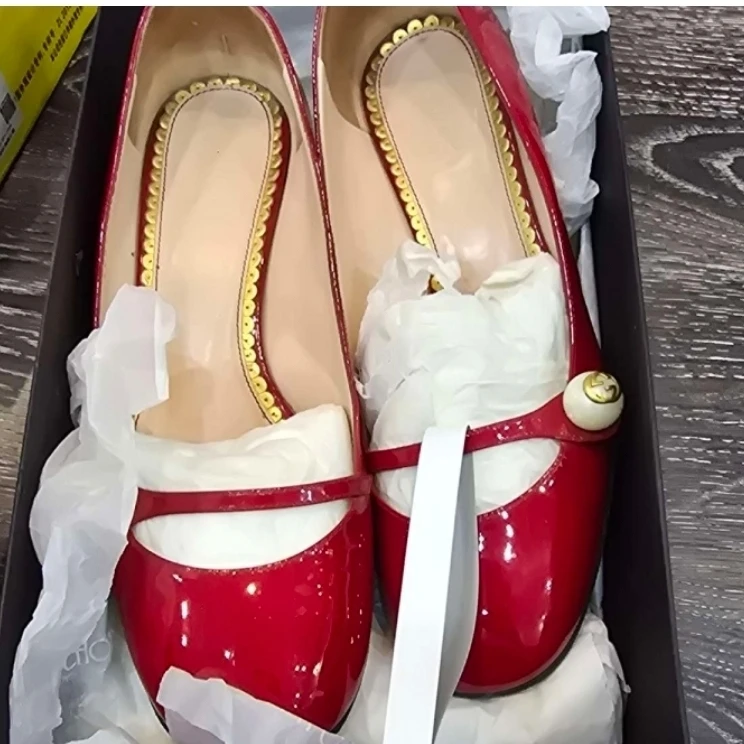 95新 Alexander McQueen/亚历山大·麦昆 古驰平底鞋