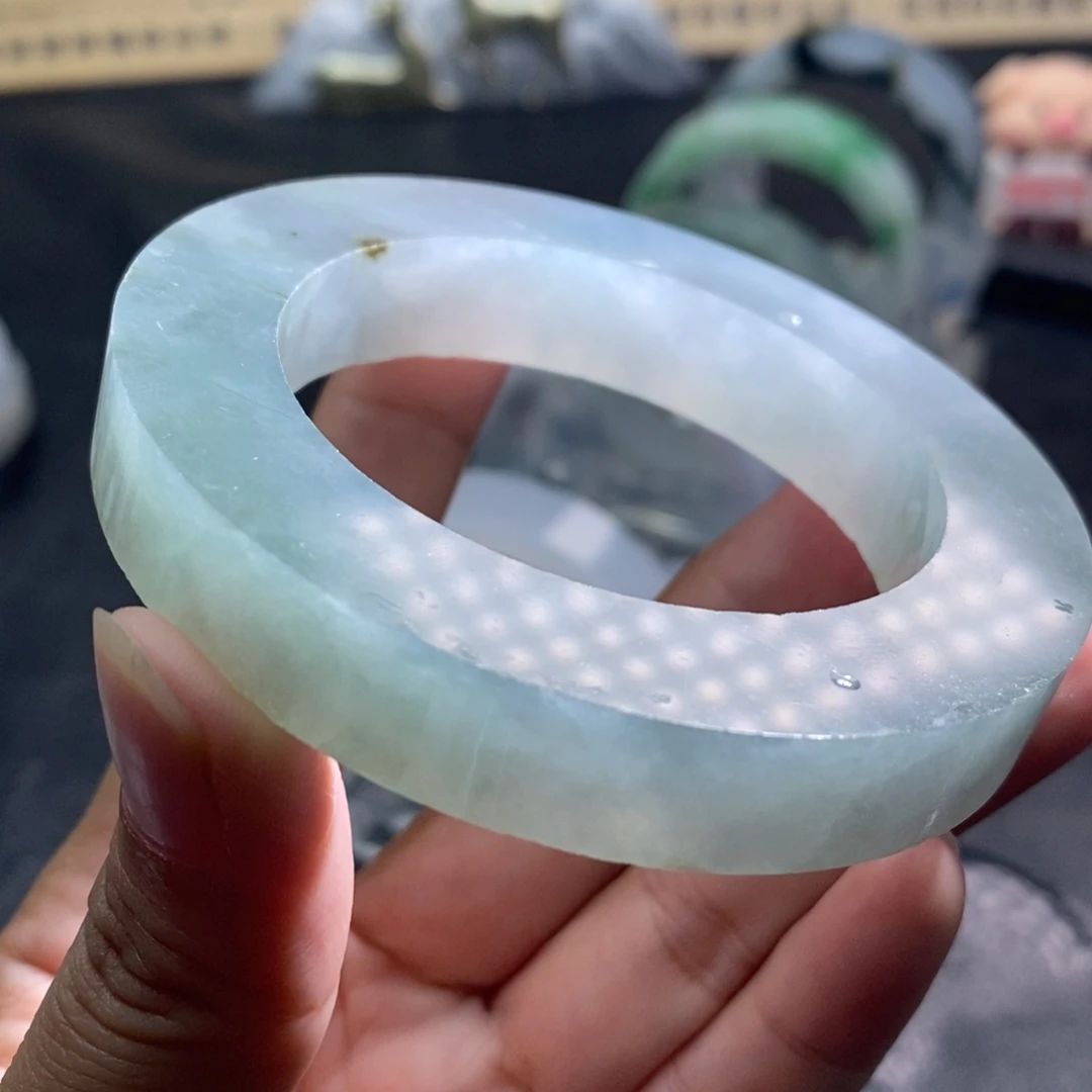 好***7定制翡翠未镶嵌定制手镯