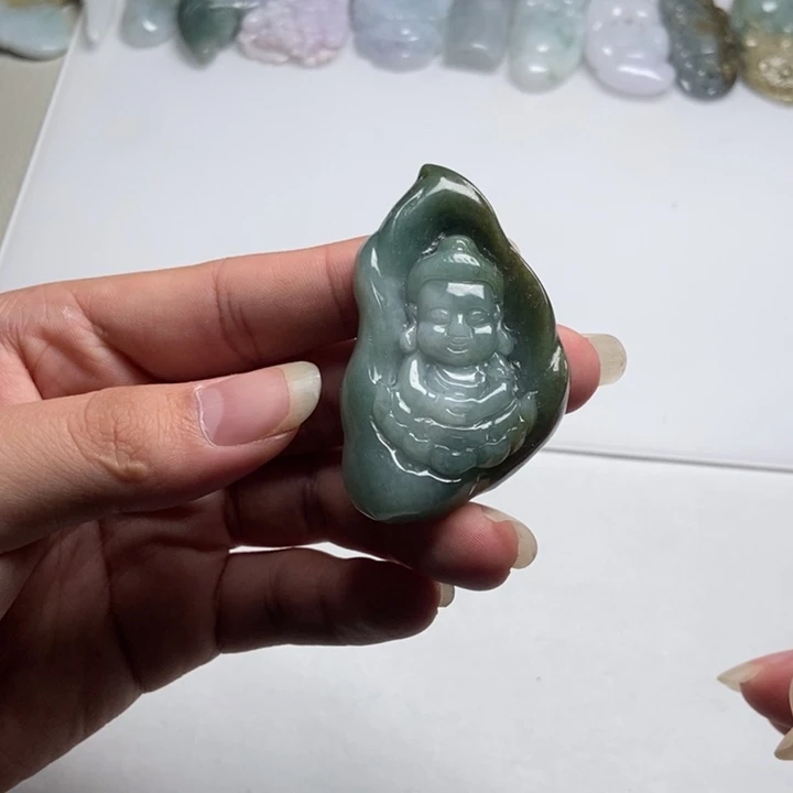 翡翠未镶嵌颈饰宝宝佛14