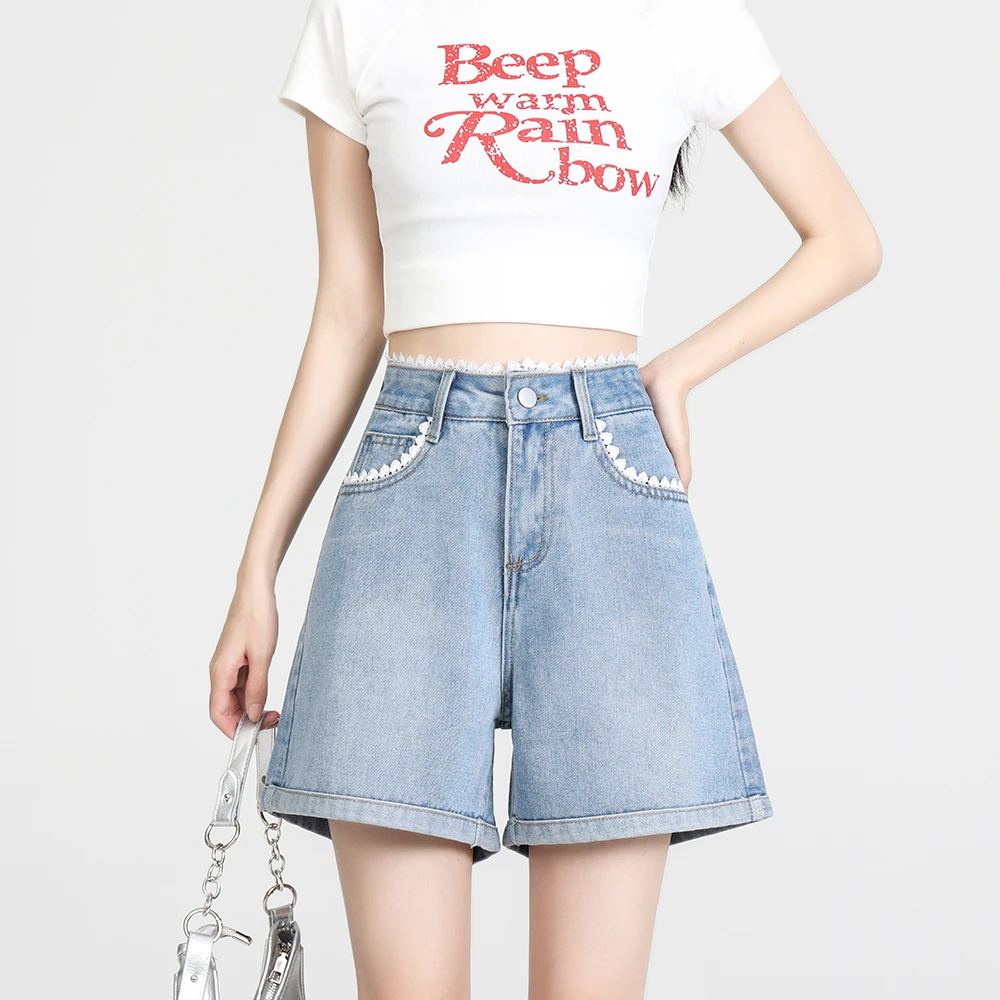 【现货+运费险】牛仔短裤女2025夏款四分裤上新百搭显瘦大码短裤