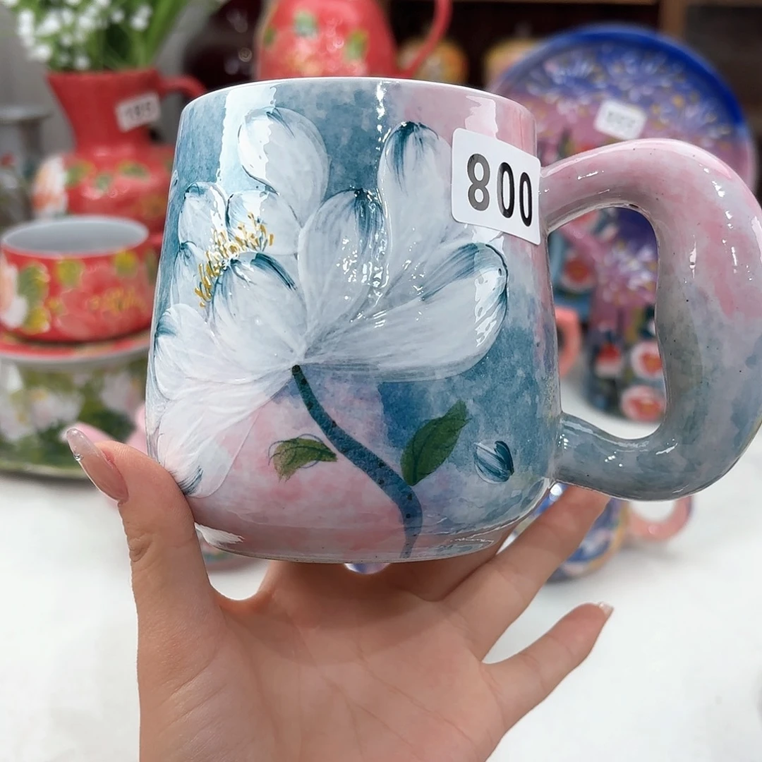 景德镇手绘高温釉下彩陶瓷茶具