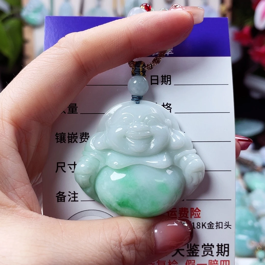 翡翠未镶嵌颈饰佛公26